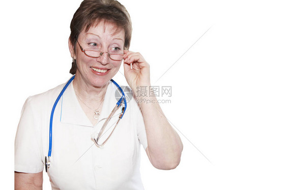 戴眼镜的女医生图片