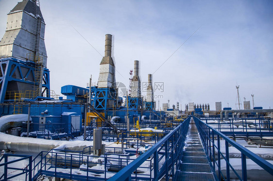 石油天然气工业气体增压缩机站图片