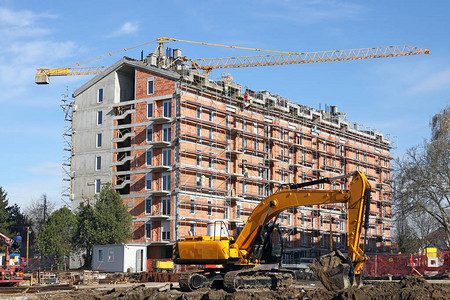 新建筑施工地的挖图片