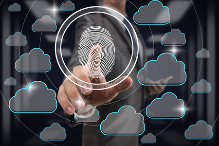 长按指纹,安全移动的图片素材