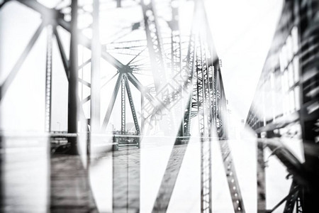 双重接触样式中的金属桥背景摘图片