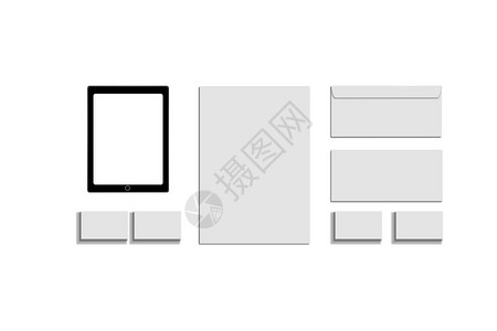 运营推广文具的黑白灰色模型背景