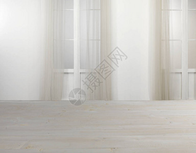 有桌子窗户和白色窗帘的环境背景图片