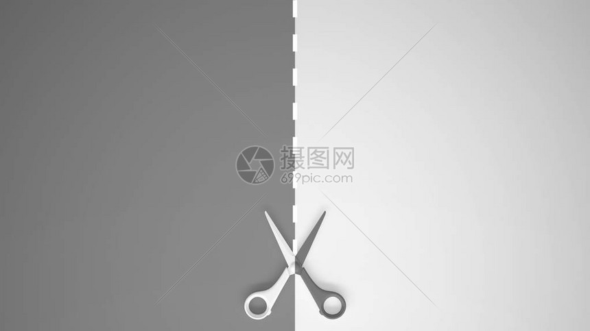 在白和灰色彩背景上剪切线高清图片下载-正版图片505259668-摄图网