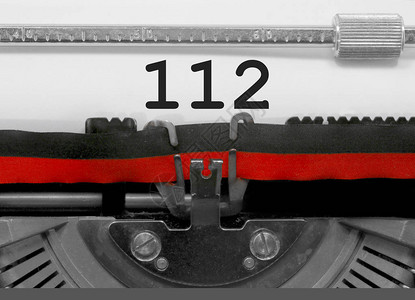 112个数字文本由旧打字机图片素材
