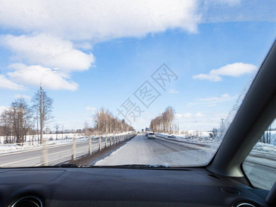 在俄罗斯摩棱斯克州沿M1高速公路高清图片