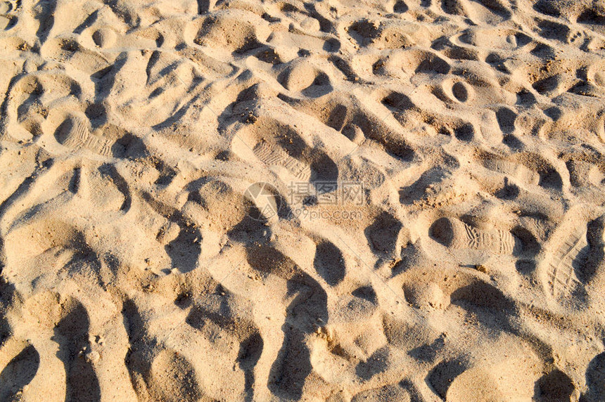 美丽的黄气松散海砂有波浪图片