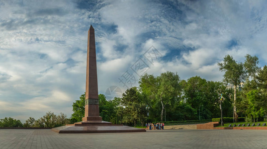 乌克兰敖德萨2018年5月25日乌克兰敖德萨的荣耀小巷纪念第二次世界大战的纪念碑无图片