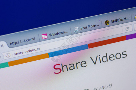 共享视频网站主页在个人计算机urlShareVideoss图片