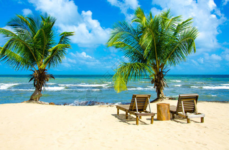霍普金斯的天堂海滩伯利兹热带加勒比海岸图片