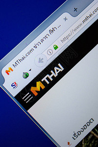 Mthai网站主页在个人计算机的显示上网址Mth图片