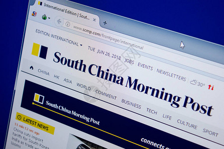 SCMP网站主页图片