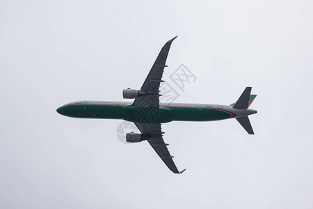 EvaAir的B16219空中客车A321从清迈机场起飞图片