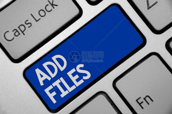 手写文字书写添加文件概念意义向某个人事物或文档提供更多信息键盘蓝键意图创建计算机图片