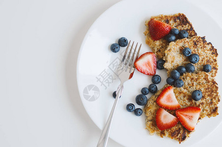 健康甜美均衡的早餐图片