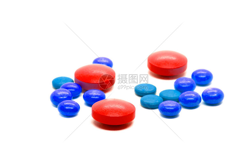 散落着大小不一的五彩药丸高清图片下载-正版图片505360400-摄图网