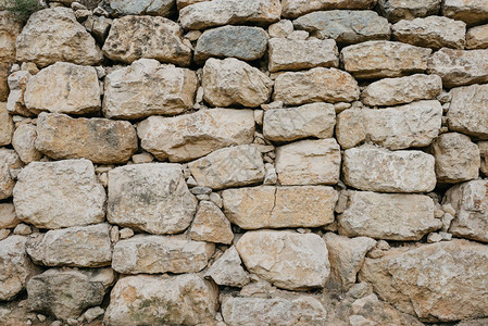 西班牙古代沙石墙图片