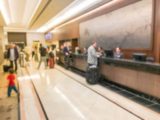 在美国旧金山豪华酒店登记入住在大厅的客货托运图片