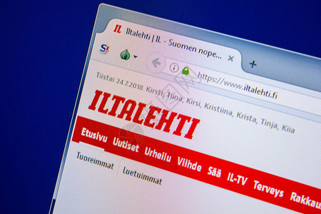 Iltalehti网站主页图片