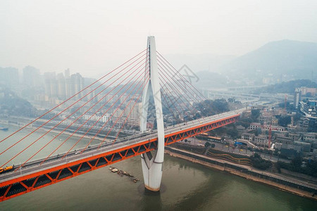 重庆的桥梁特写背景图片