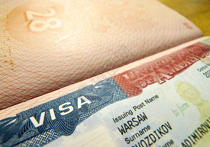 护照上美利坚合众国签证印图片