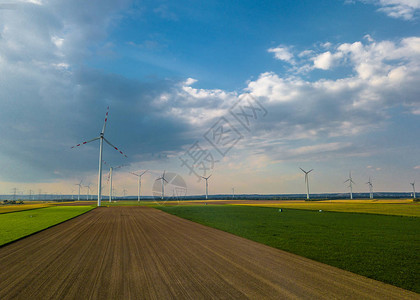 风力涡轮促进可再生图片