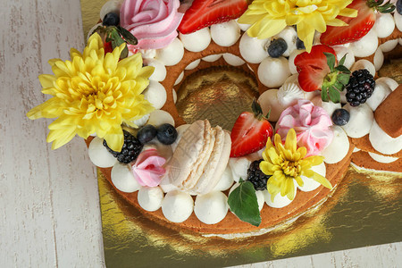 天然花蛋糕图片