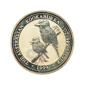 1个澳洲银元硬币1999年白背高清图片