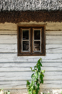 老木屋的小窗户图片
