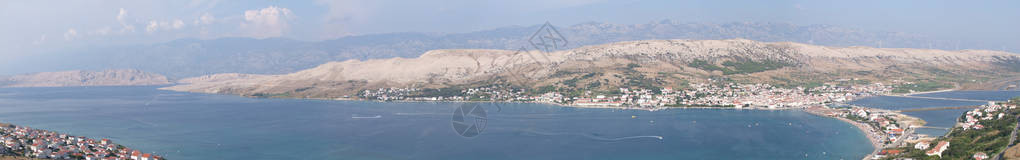 Kroatien的Pag全景图片