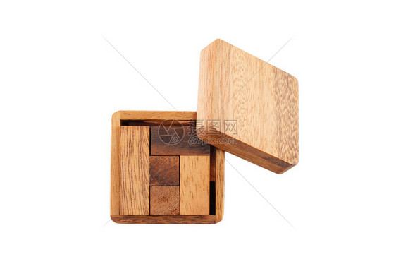 木质拼图是一个立方体图片