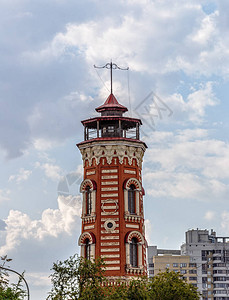 19世纪火塔19世纪在俄罗斯伏尔加格勒的沙里琴市图片