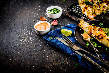 墨西哥拉金美食加拉佩诺和利姆奶图片