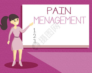 手写文字书写疼痛管理概念意味着采用跨学科方图片