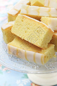 冰柠檬海绵蛋糕图片