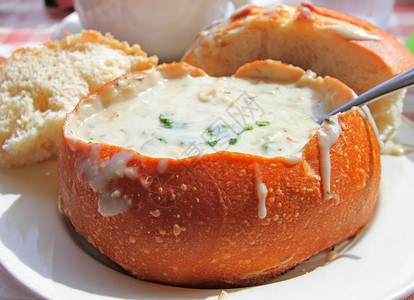 旧金山最有名最受欢迎在一锅面包里图片