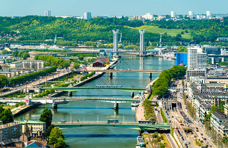 法国诺曼底鲁昂塞纳河景观图片