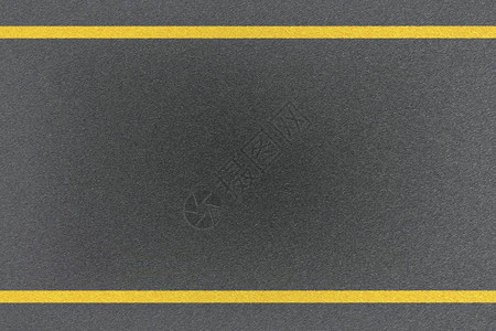 金属平台上黄线交通横线标记的顶部视图片