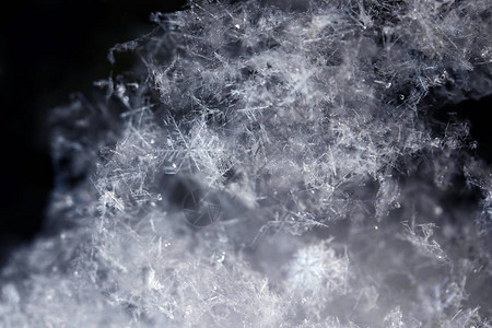 冬天的雪花紧贴雪花图片