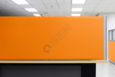 隔板橙色隔板空墙办公室隔间隔板四边图片