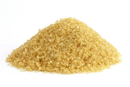 糖山形砂糖黄甘蔗芦红糖堆蔗糖白背景图片