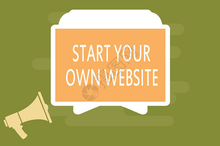 文字书写文本开始您自己的网站作为个人网站的名片扩图片