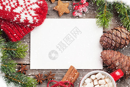 圣诞贺卡咖啡和雪卷木您须有xma祝图片