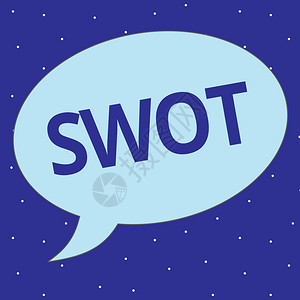 显示Swot的文本符号概念照片对公司竞争力的评图片