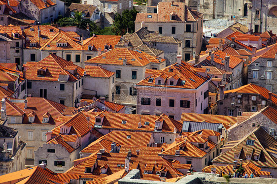 克罗地亚Dubrovnik旧城大部分工图片