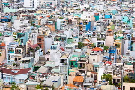 胡志明市庞大的建筑扩张在越南又称西贡S图片