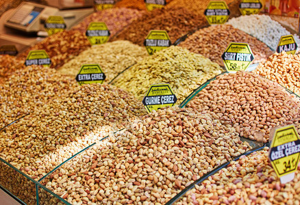 混合干坚果各种坚果在土耳其伊斯坦布尔市图片