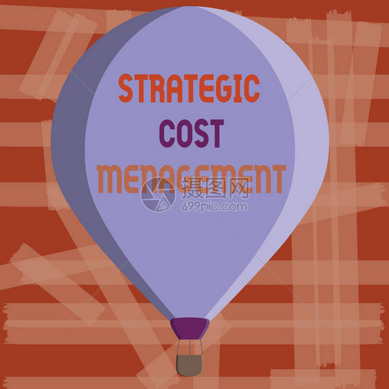 显示战略成本管理的书面说明展示决策与费用预算相结图片