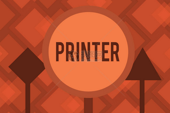 显示打印机的概念手写商务照片文本用于打印在计算机办公设备上制作图片