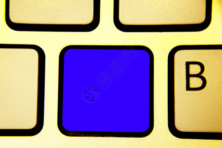 设计业务概念Web横幅材料模拟板的空副本文键盘蓝键意图创建计算机图片